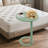 Modern C-Shaped End Table With Round Base Freestanding Side Table Space-Saving Coffee Table For Living Room, Bedroom-1769520055