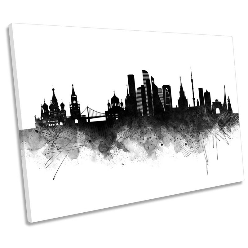 Moscow City Skyline - Wrapped Canvas Print, 61cm H x 91.4cm W x 4cm D