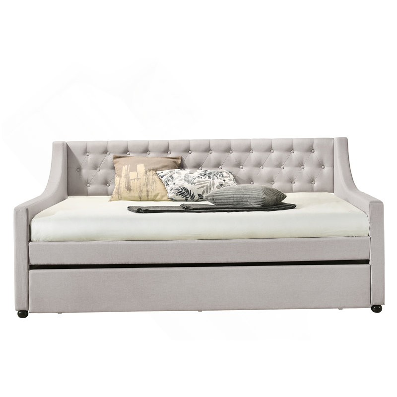 Upholstered Daybed with Twin Trundle