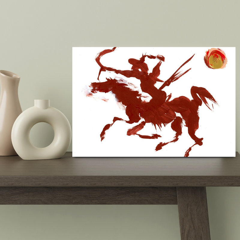«Dynamic Horse Archer Abstract Contemporary Horse Landscape Nature Art», art mural