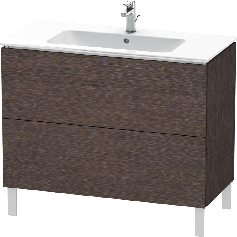 Base de meuble-lavabo simple 40,13 po seulement, Chêne foncé brossé