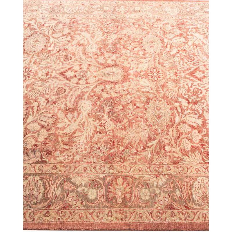 One-of-a-Kind 4' 3" X 6' 1" 2000s Wool Area Rug in Pink