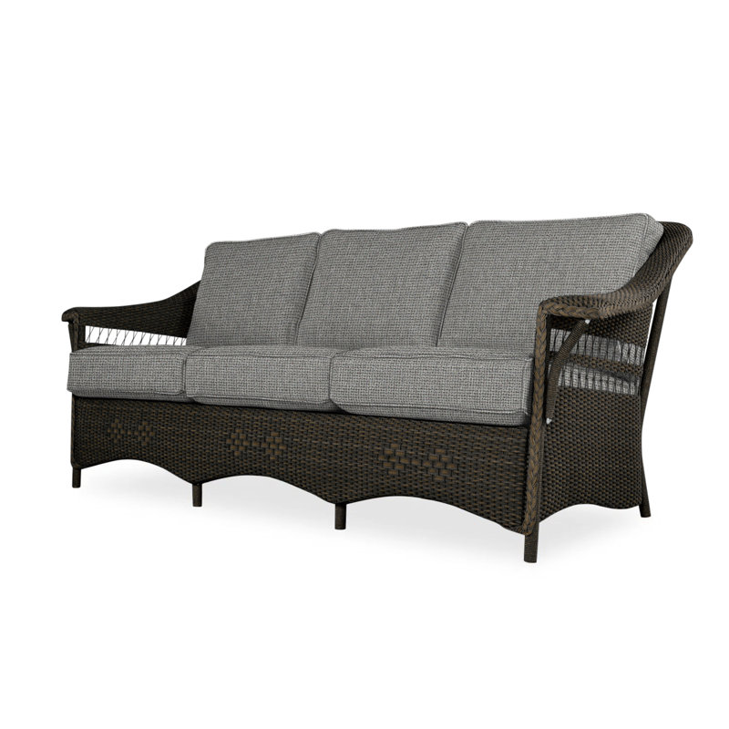 Nantucket Outdoor 3 - Seat Patio Sofa, Remy Pebble, Mink