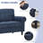 Luelle 61" Rolled Arm Loveseat Chenille Modern Sofa-1960941505