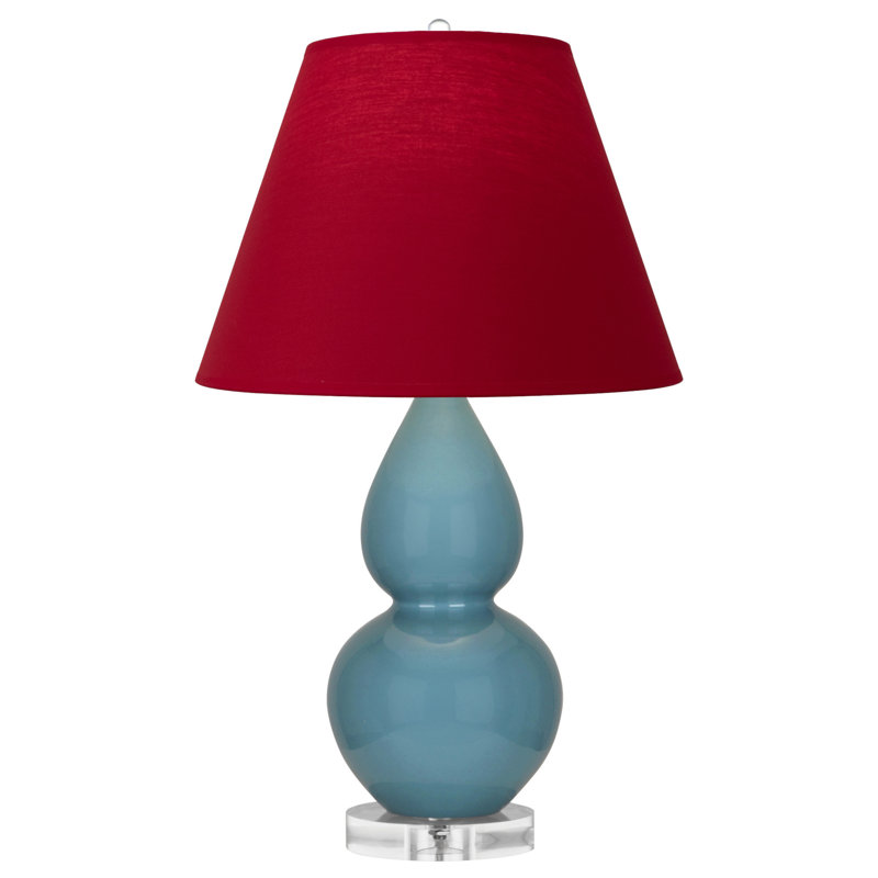 Petite lampe d'appoint à double gourde, Rouge, Bleu clair