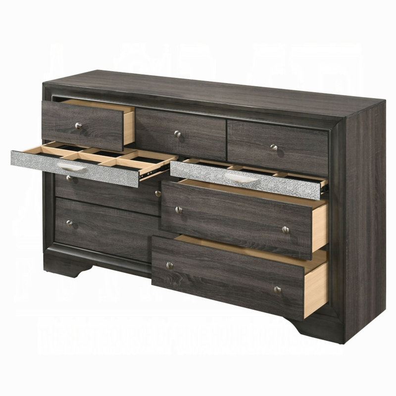 Commode 9 tiroirs avec miroir Naima