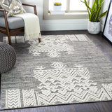 Baconton Power Loom Gray/White Rug