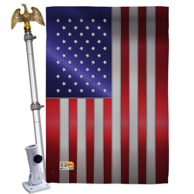 Double Sided 40'' H x 28'' W Polyester Flag Set