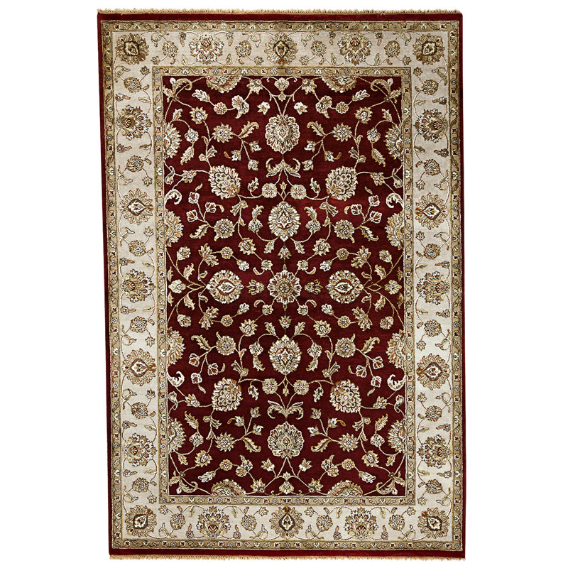Handmade Silk and Wool Area Rug