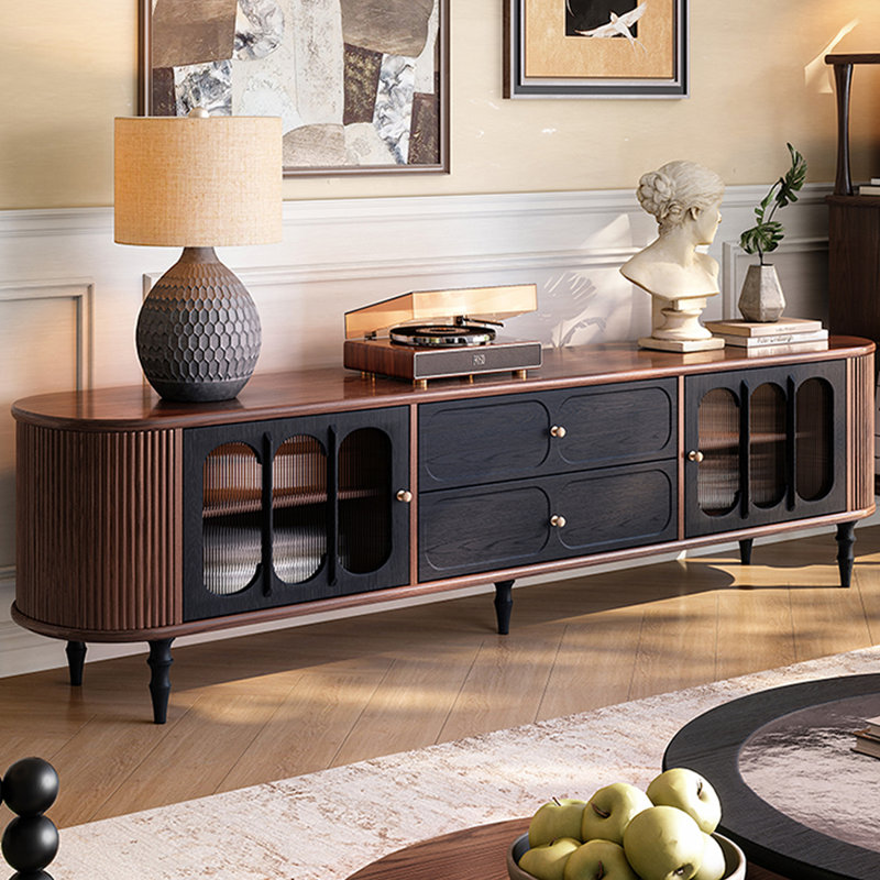 Meuble télé Retro Red Oak, L 87 po