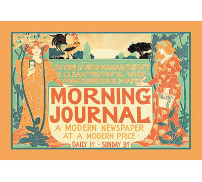 Lit du matin-une affiche de journal moderne