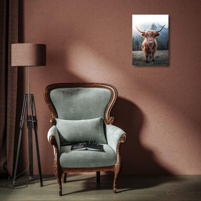 Red Barrel Studio® Braun Studio Gallery Wrapped Canvas Art Titled: Highland Cow