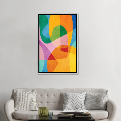 Vibrant Colors Contemporary Abstract Artwork - Wall Art Print - Framed Canvas