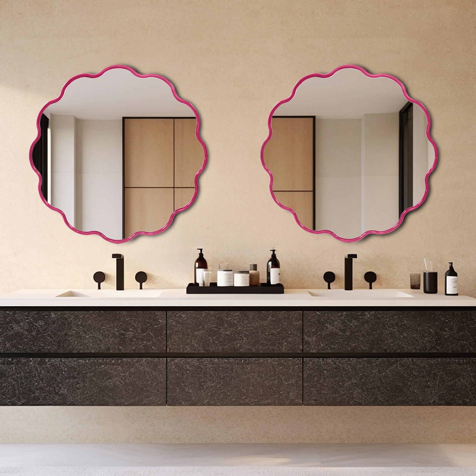 Anderson 34" Mirror, Hot Pink