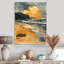 Golden Coastal Beach Sunset - reproduction d'art mural plage-684582834-646089936