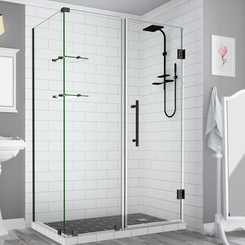 Cabine de douche rectangulaire à charnière 36 po x 72 po Bromley GS