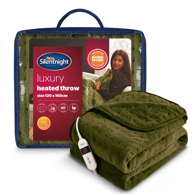 Silentnight Comfort Control Heated Throw Super-soft with 9 Settings Over Blanket