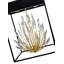 Luminaire suspendu 4 lumières noir mat avec branches dorées et cristaux transparents