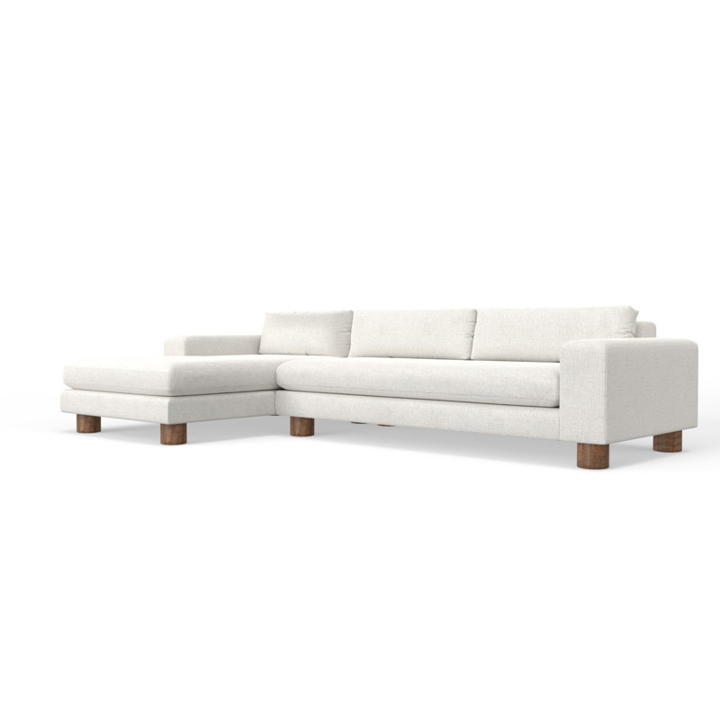 Milo 135" 2-Piece Sectional, Pearl , Left Hand Facing