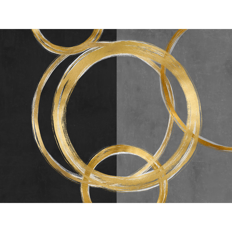«Beveritt Unity Gold on Black I on Canvas» par Natalie Harris, reproduction, H 36 po x l 48 po