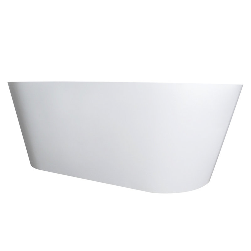 67 Inch Freestanding Soaking Bathtub, Ergonomic Design, Matte Texture, Solid Build, Suitable For Family And Hotel Use In Length, Surface Material, Matt White, Contemporary Minimalist Look