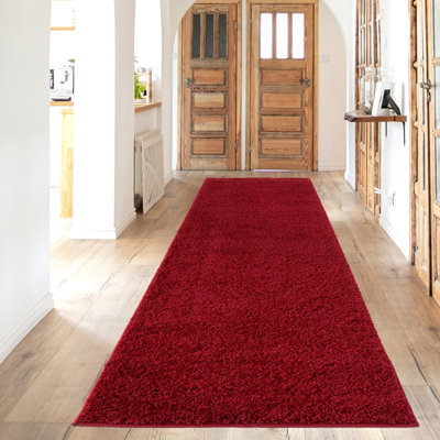 Myshaggy Collection Rugs Solid Design in Red