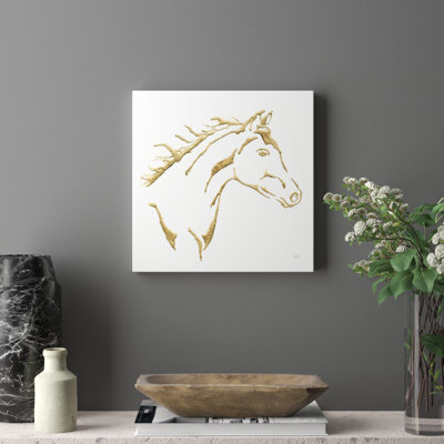 «Gilded Filly» sur acrylique blanche par Christ Paschke - reproduction d'art sur toile