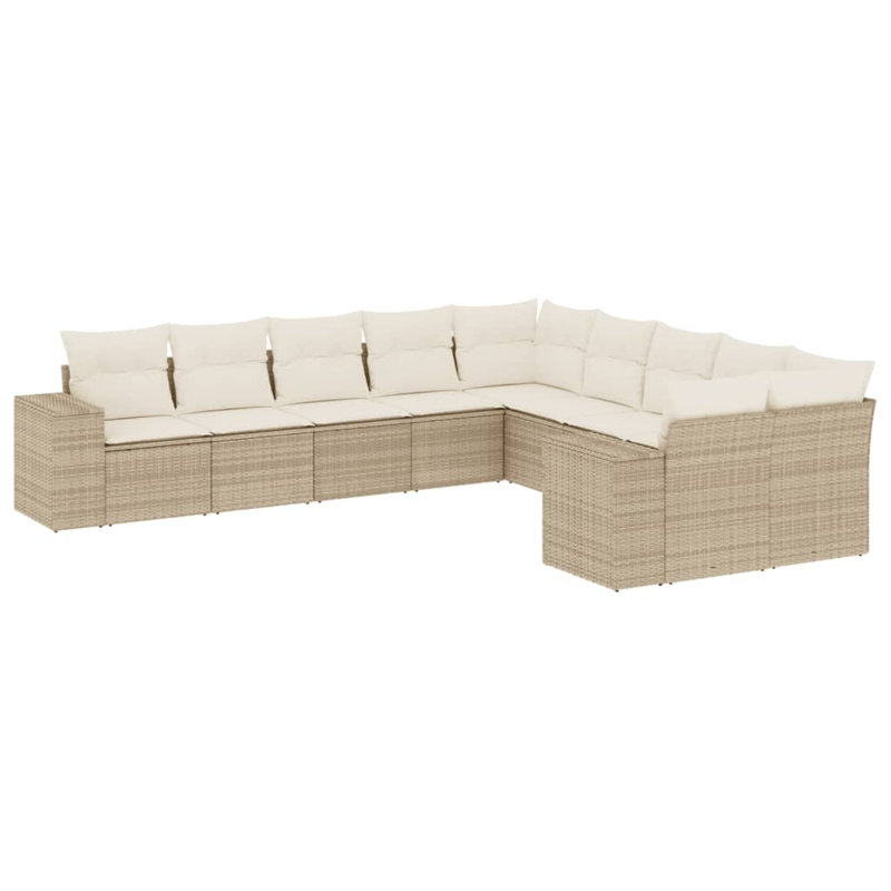 Ensemble de canapé de jardin Vidaxl beige, blanc crème