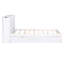 Lit plateforme double avec tablettes coulissantes et lit gigogne simple