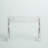 Darek Chrome 42" Glass Writing Desk with Shelf