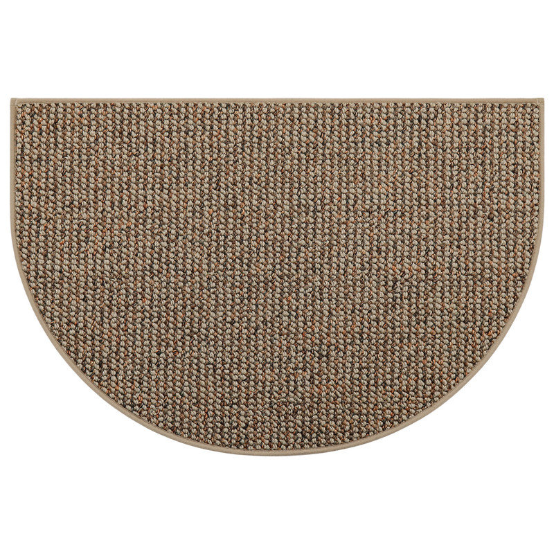 Tapis d'entrée intérieur demi-cercle antidérapant et lavable, au design absorbant discret., Beige, 24" W x 36" L