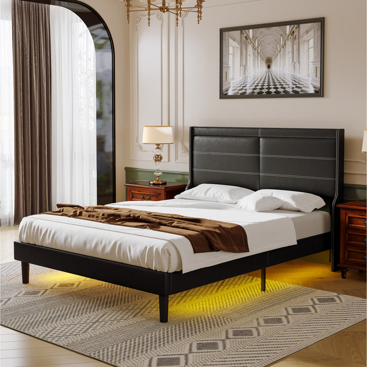 Ivy Bronx Chuse Vegan Leather Platform Bed | Wayfair