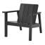 Ensemble de chaise d'extérieur et table d'appoint Adirondack, résine HDPE, pour barbecue, plage, terrasse, jardin, pelouse et cour, noir.