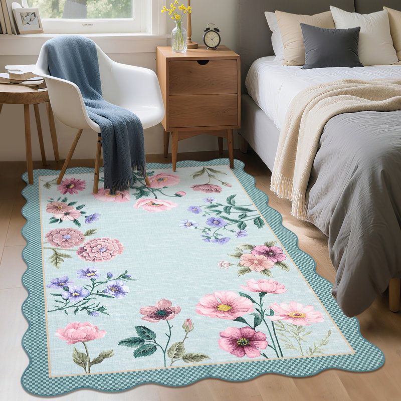 Tapis Farmhouse Floral, Rectangle 9 pi x 12 pi