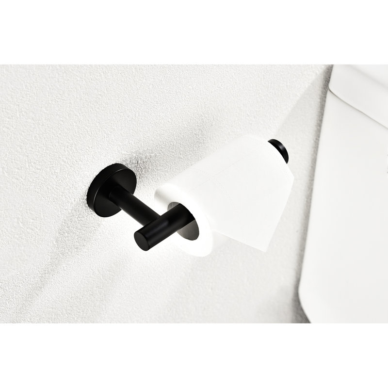 Ensemble de 2 porte-serviettes de salle de bain en acier inoxydable noir mat - apparence moderne, structure solide et stable Installation rapide et facile à suivre, fabrication