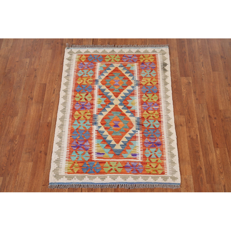 South Western Kilim Oriental Accent Rug 3x4