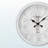 Ambra Round Wall Clock in Grey with Transitional Style