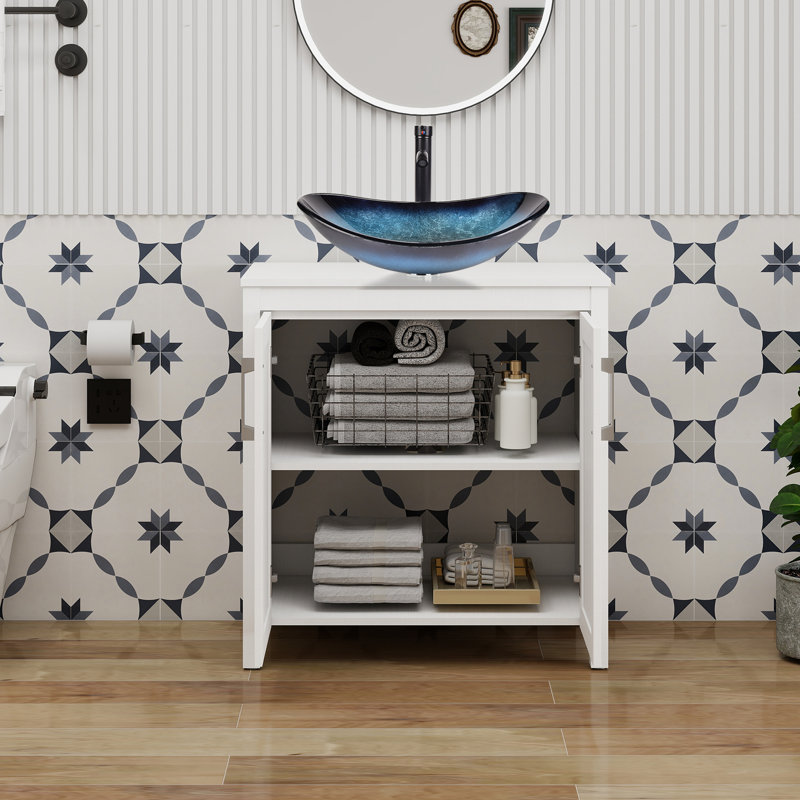 30" Free-Standing Modern Single Bathroom Vanity With Sink, White