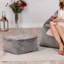 Kingston Velvet Bean Bag and Square Footstool-63656898