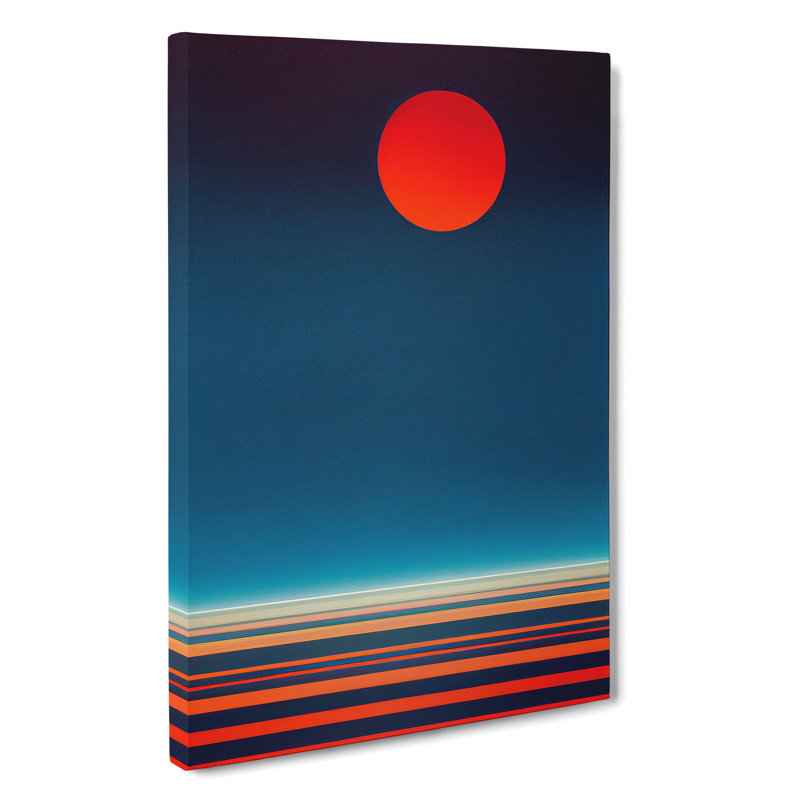 Sublime Abstract Sunset - Wrapped Canvas Painting, 50cm H x 35cm W x 3cm D