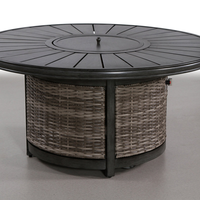 Table de foyer d'extérieur au propane 25 H x 52 W, Gris