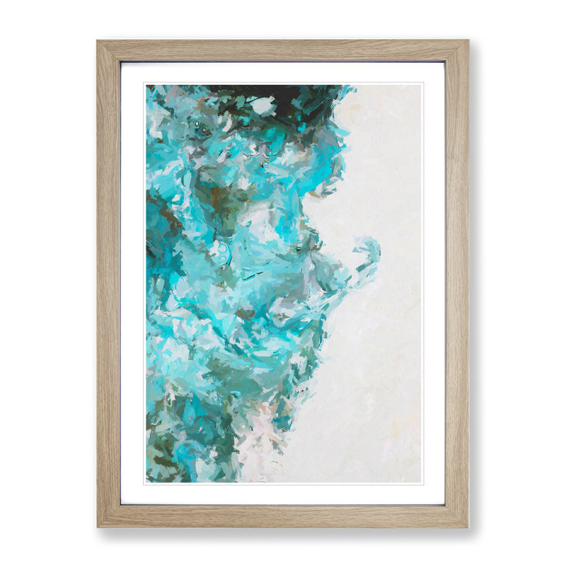 Complete Control Abstract - Framed Print, 34cm H x 25cm W x 2cm D, Oak Framed