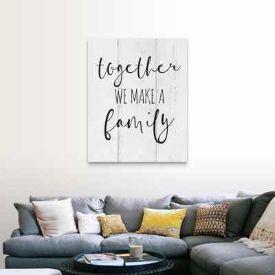 «Family Quotes - Together», reproduction sur toile