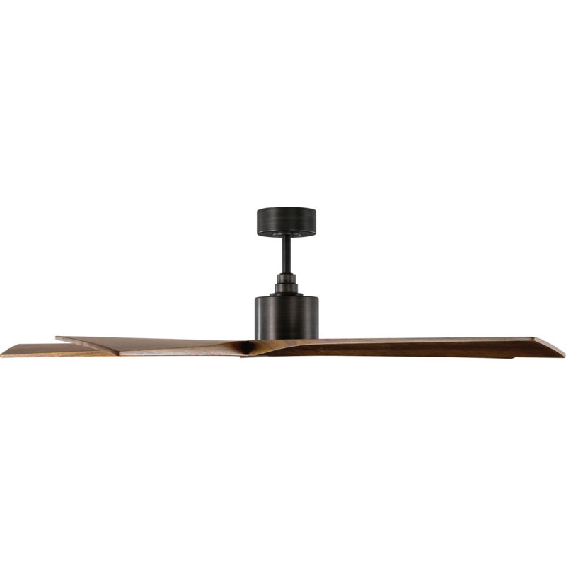 Aspen, 56" Wide, Aged Pewter with Dark Walnut Blades