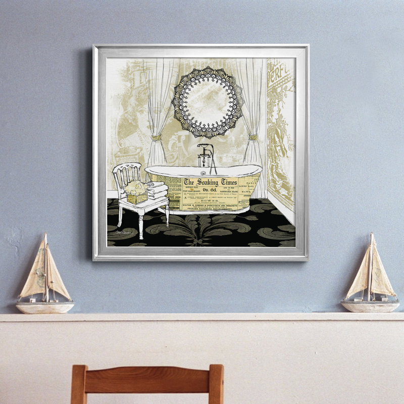 «Soake Times», cadre photo, impression sur toile, Cadre argenté, H 26,5 po x l 26,5 po x P 1,5 po