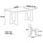 Table Mid-Century blanche en pierre frittée mate-325837731