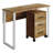 Modern Workspace Desk with 3-Drawer Mobile Pedestal – Light Oak-1546253373