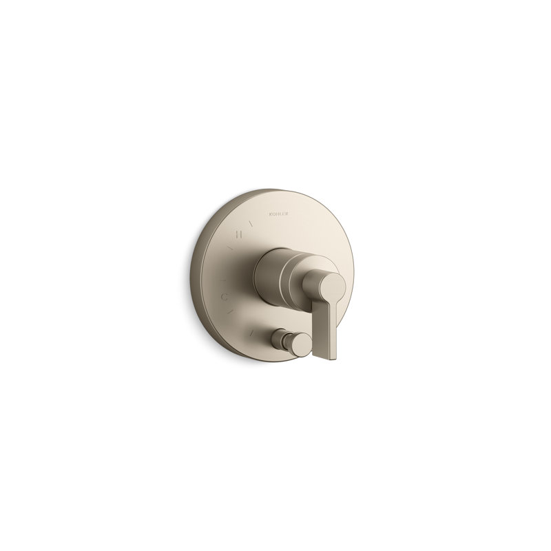 Garniture de valve de douche avec inverseur et poignée levier Composants Rite-Temp, Bronze brossé éclatant