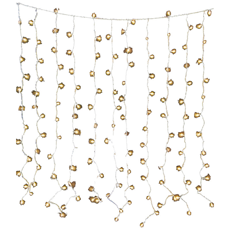 Caln Indoor 150 - Bulb 6'' Plug-in Curtain String Light, Twinkle