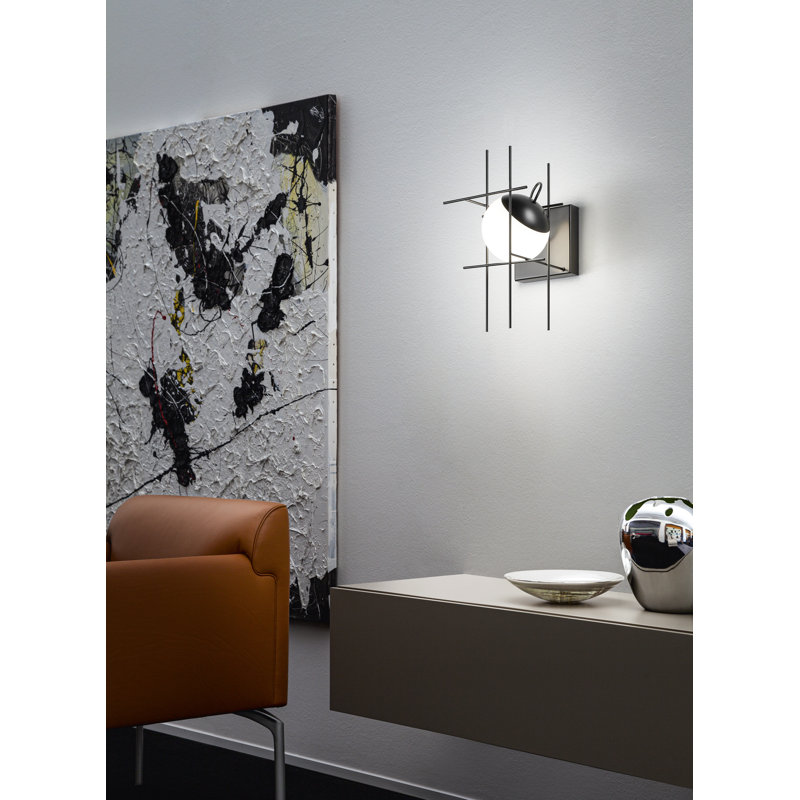 Plot Frame Wall Lamp 1 White Glossy Matt Black 2 L3209 Ul, 3000